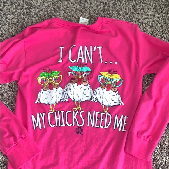 “I can’t... my chicks need me” long sleeve shirt - Picture 2 of 2